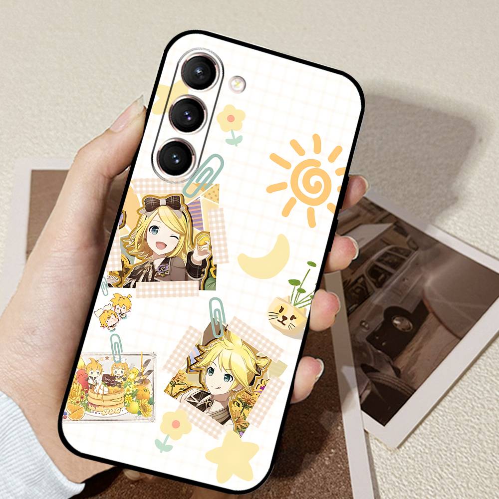 J-KagamineS Rin Len Phone Case Black Ultra-thin Shockproof Case For Samsung S24/S25/S22/S30/Note20/Lite/Ultra/5G/Plus/FE