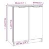 Shoe Cabinet White 59 x 35 x 70 cm Particleboard