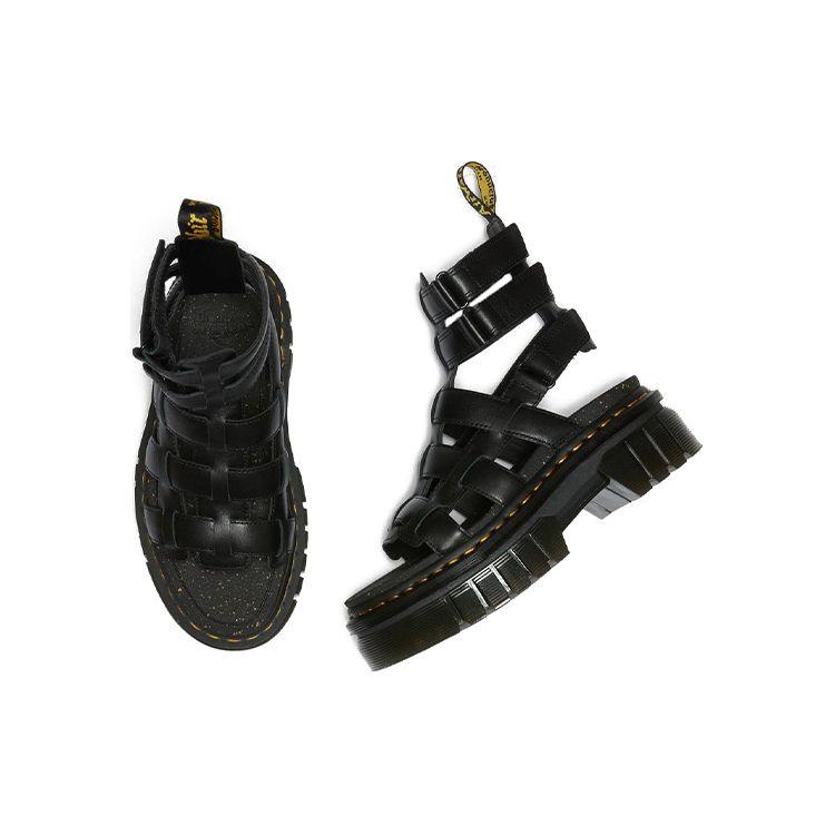 Dr. Martens Leather Thick Sole Casual Fashion Sandals Women Sandals Black 27402001