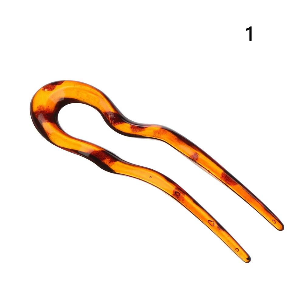 U Shaped Hairpin French Style Hair Stick Shell Hair Pin Metal Hair Pin Fork Sticks Pins for Women Girls Hair Styling Accessories