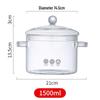 High-Capacity Borosilicate Glass Soup Pot with Double Handles for Electric Ceramic Stoves
