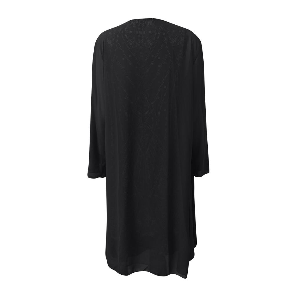 Женское модное элегантное шифоновое платье без рукавов с v-образным вырезом и принтом, платье из двух частей