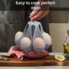 4/6 Holds Silicone Egg Boiler Rack Freestanding Egg Boiler Household Steamed Egg Tray Cooker Kitchen Portable Storage Gadget