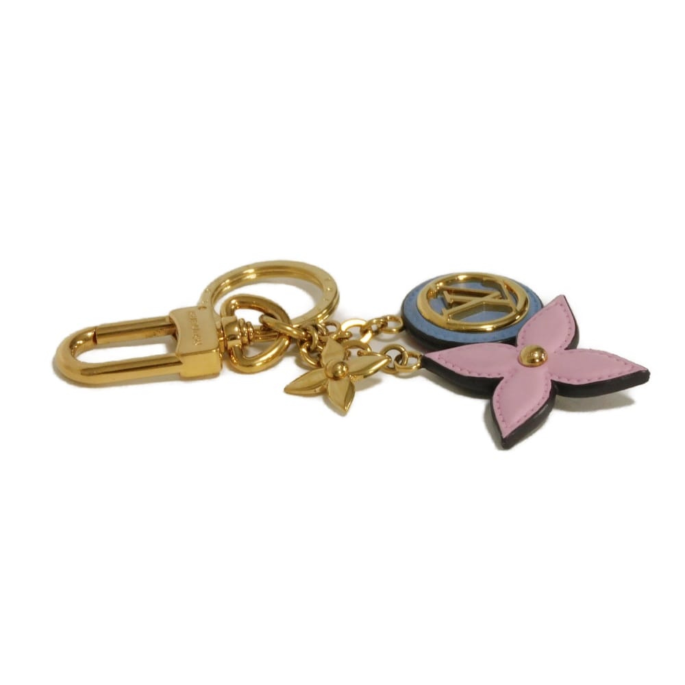 Used LV Circle 12564 Monogram Porte Clés Preppy Flower M00363 7950 Key Ring Bag Charm, Multicolor, Women's from Japan