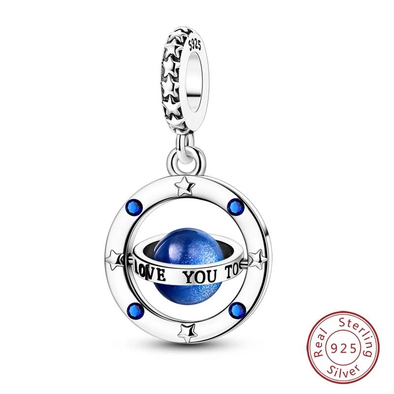 100% Медь Синий Круглый Кристалл Древо Жизни Ангел Звезда Луна Подвески Шармы Подходят для Оригинальных Браслетов DIY Ювелирные Изделия