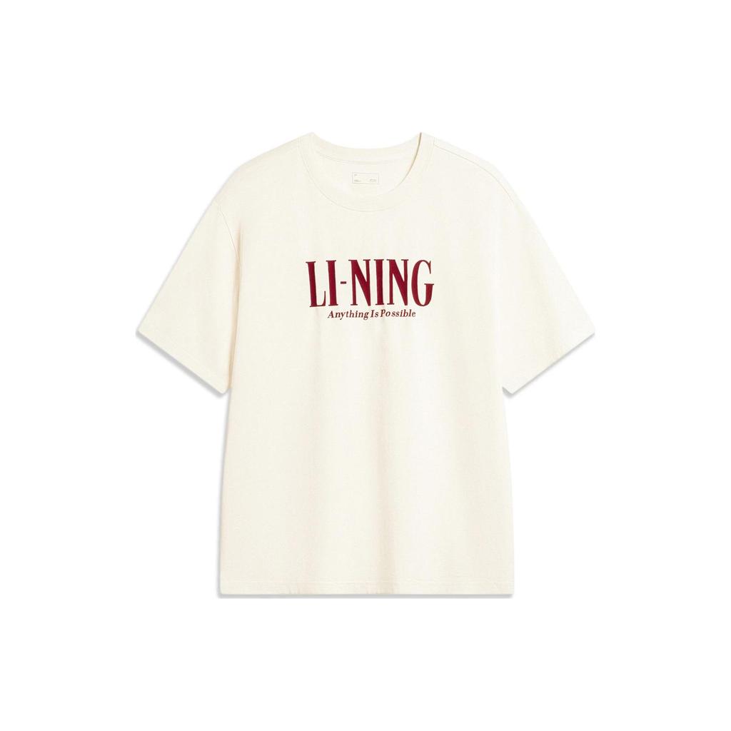 Li Ning Спортивный стиль жизни Коллекция Спортивная мода Коллекция Футболка Унисекс Кремовый AHSSF51-2