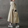 Women Oversized Cotton Windbreaker Hooded Long Trench Coat Streetwear Casual Loose Long Outerwear Fashion Daily Outgoing Trench Coat for Women