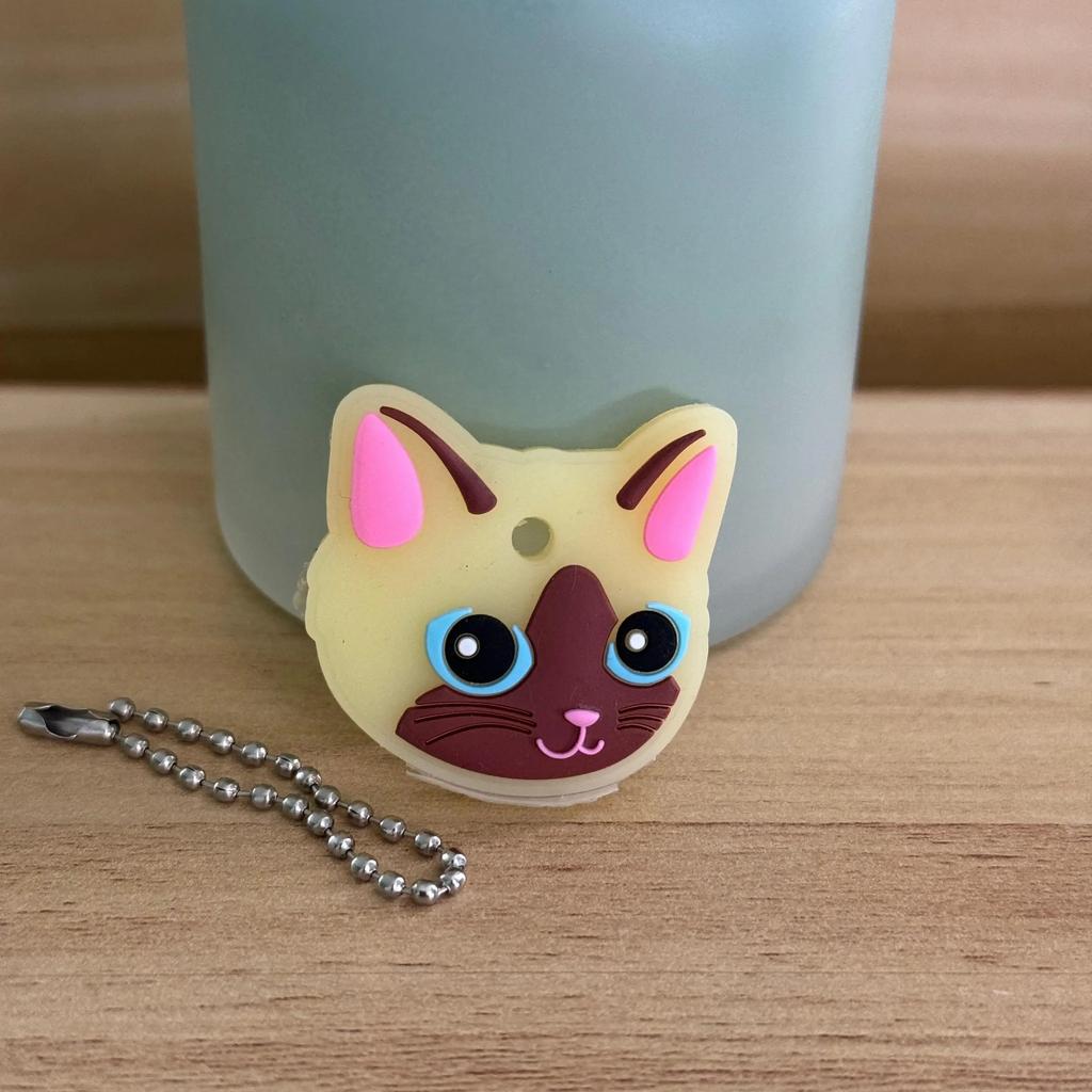 1&2 Pcs Cartoon Keychain Stitch Minnie Key Chains Spider Cartoon Man Cat Key Cover Caps Car Keychain Key Ring Holder Women