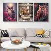 1 Set 5D Diamond Painting Kit Creative Cow Owl Pattern DIY Rhinestone Decorative Picture Craft for Home Office