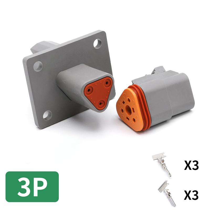 DT04-4P-L012 Deutsch flange type waterproof automotive connector 2P/3P/4P/6P/8P/12P sheath butt harness socket terminal