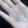 Ожерелье ручной работы из циркона и лунного камня Love Simple Moonlight Heart Shaped Cuestion Women Wedding Gift Wholesale