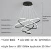 Современный светодиодный подвесной светильник для гостиной, столовой, спальни, люстры, кольца, круглый потолочный подвесной светильник, декоративное осветительное приспособление