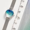 Authorized Dealer [OLIVIA BURTON] Olivia Burton Women's Watch OB16US63 Under the Sea Midi Wishing Waves Blue Mother-of-Pearl & Silver Mesh