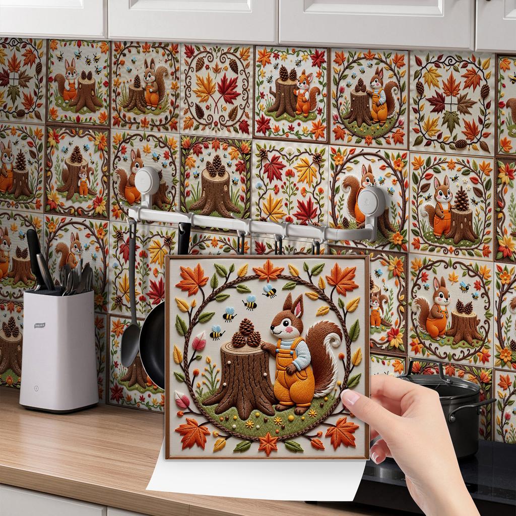 24 шт. Наклейка на стену в европейском стиле под плитку, самоклеящаяся, для кухни, ванной комнаты, декоративные наклейки на плитку, глянцевые хрустальные наклейки на стену