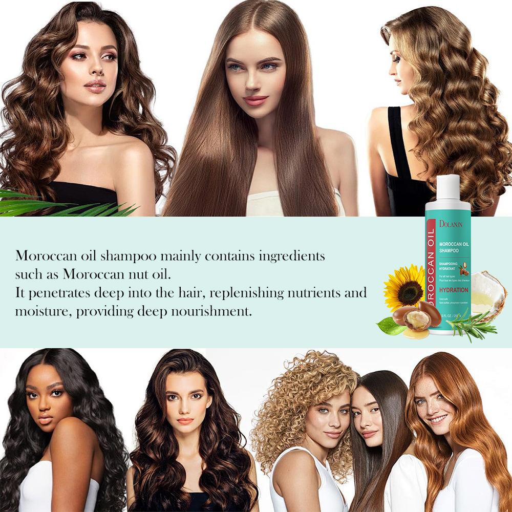 Moroccan Argan Oil Shampoo Cleansing Hair Wash Silky Smooth Hair Care OEM Customizable