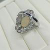 Sace Gems 925 Sterling Silver 10*14MM Natural Opal Rings for Women Engagement Cocktail Party Fine Jewelry Gift