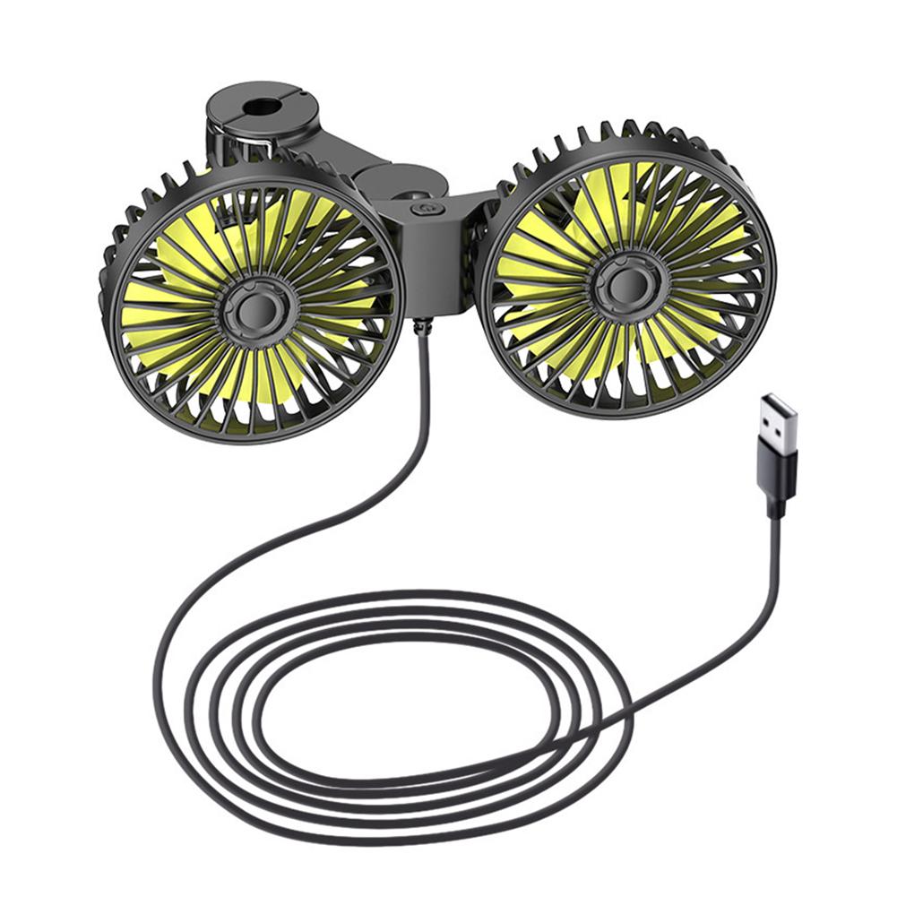 USB автомобильные охлаждающие вентиляторы для седана, внедорожника, автофургона, грузовика, 3 скорости, вращающиеся на 360°, задний подголовник транспортного средства, 5 В, мощная электрическая циркуляция воздуха