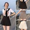 Pleated Skirt Women Summer White Short Skirt Japanese High Waist Slimming Autumn and Winter New JK Grid Plus A-line Skirt