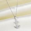 Cross Necklace Women's Summer Full Diamond Simple Versatile Premium Sense Clavicle Chain Light Luxury Micro-inlaid Zircon Necklace Titanium Steel