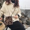 Плюшевая ретро-сумка с леопардовым принтом для женщин, новая повседневная сумка на одно плечо с завязками на шнурке, мини-сумка