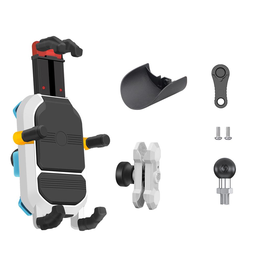 Motorcycle Phone Mount Holder Waterproof Motorcycle Cell Phone Holder Anti-theft 360° Rotation M10