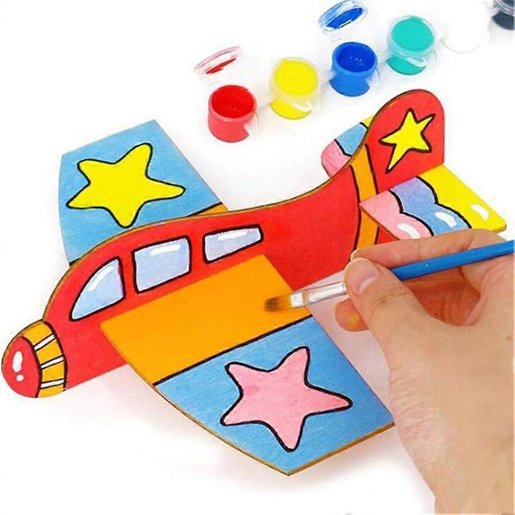 4PCS Blank Wood Aircraft Assemble Plane Toy Balsa Airplanes Assemble Airplane Toys Airplane Model Kids Airplane Toys