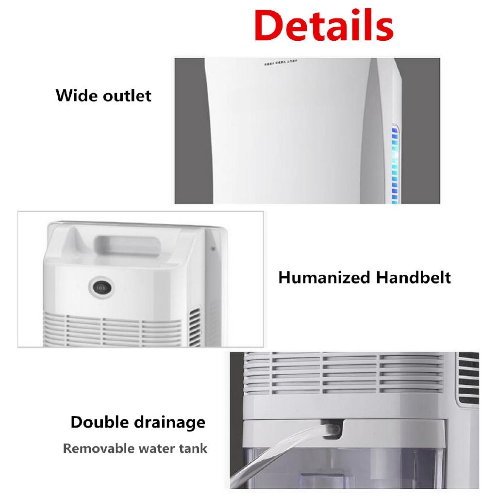 Осушитель 2200 мл Поглотитель влаги Бытовой осушитель Поглотитель влаги для подвала Бесшумный Таймер Внешний водоотвод