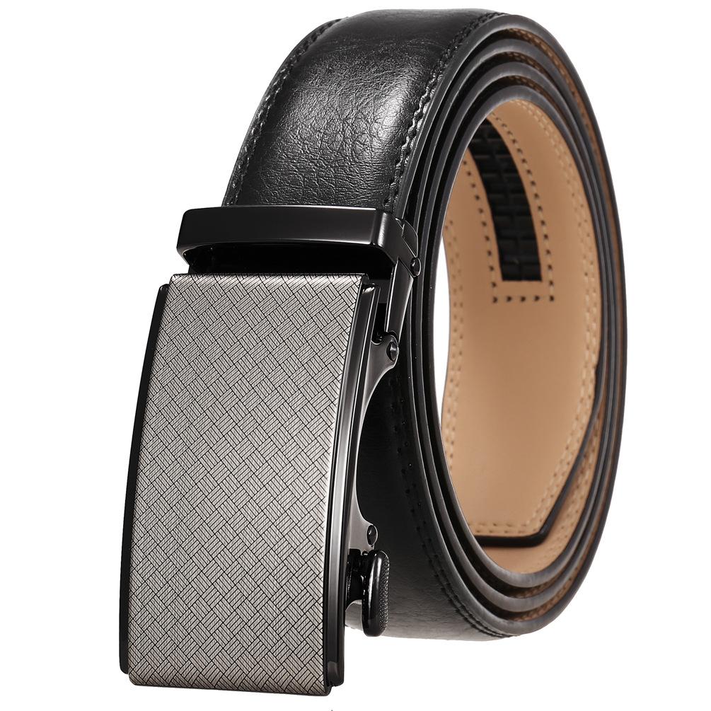 Модный ремень с автоматической пряжкой, мужской ремень из коровьей кожи, ремень из сплава Ly36-24872-1