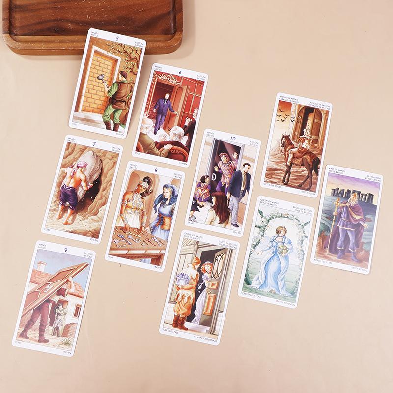Tarot Of The 78 Doors Oracle Card Tarot Cards English Version Blue Edge Family Party Board Game