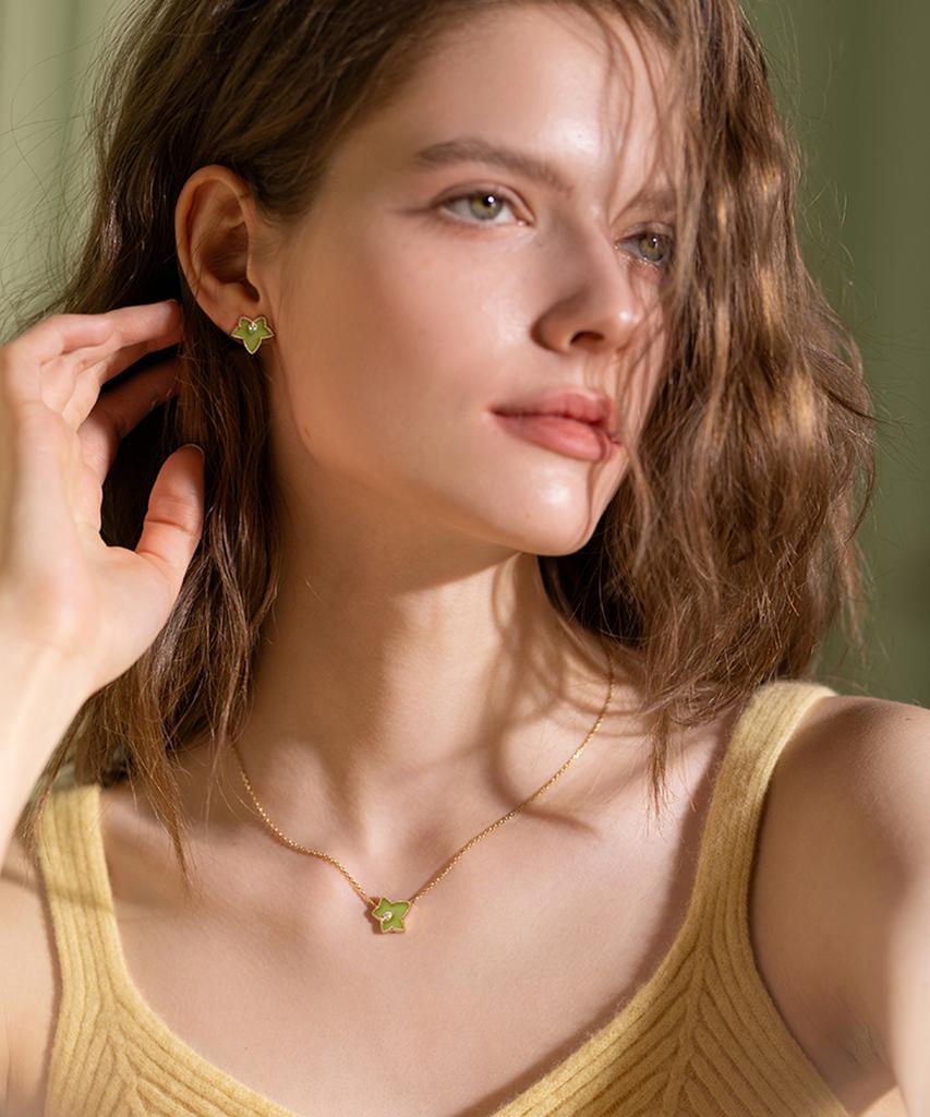 Модные серьги Lola Rose с бусинами из зеленого оникса