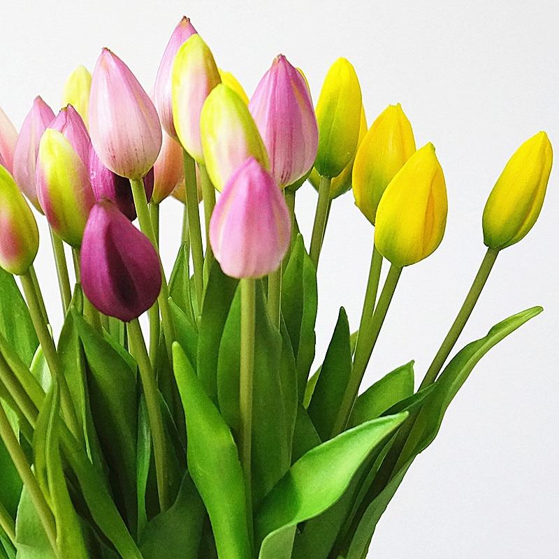 7 шт./букет искусственных цветов на День матери, мягкие силиконовые искусственные тюльпаны, цветы для свадьбы, дома, в помещении, на улице, искусственные свадебные цветы для рук