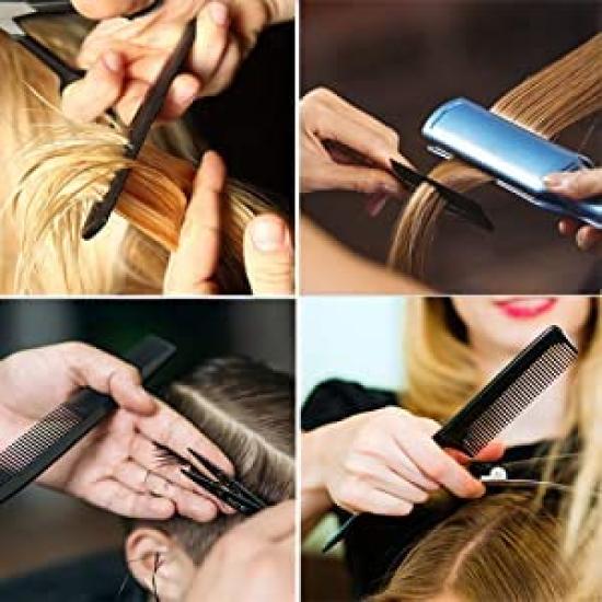 Расческа для волос Уход за волосами Расческа для стрижки Профессиональный набор расчесок Массаж головы Популярная блестящая расческа для волос Красивый уход за волосами 10 пластиковых черных расчесок унисекс [MD]