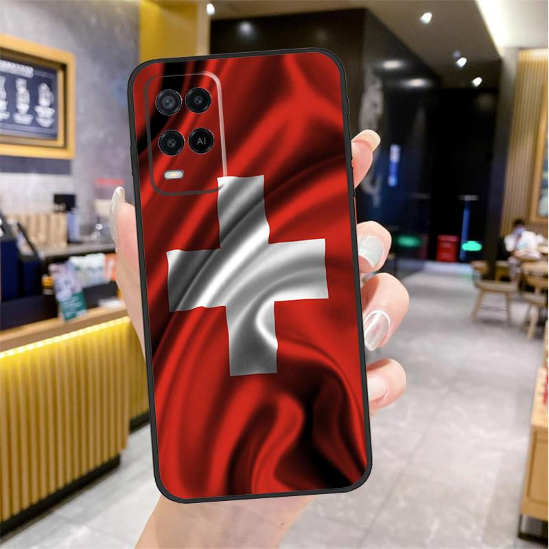 Швейцария Швейцарский флаг Чехол для Oppo A5 Pro A15 A17 A57 A77 A60 A80 A40 A18 A38 A58 A78 A98 A96 A76 A16 A94 A74 A54