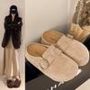 Autumn New Retro One-pedal Bag Head Half Slippers Women Wear Trendy and Thick-soled Height-increasing Slippers Women