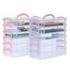 Stackable Portable Pencil Case Detachable Marker Pen Box Watercolor Pen Case  School Supplies