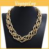 Metal Chain Collar Necklace Geometric Style For Chic Outfits Jewelry Gift