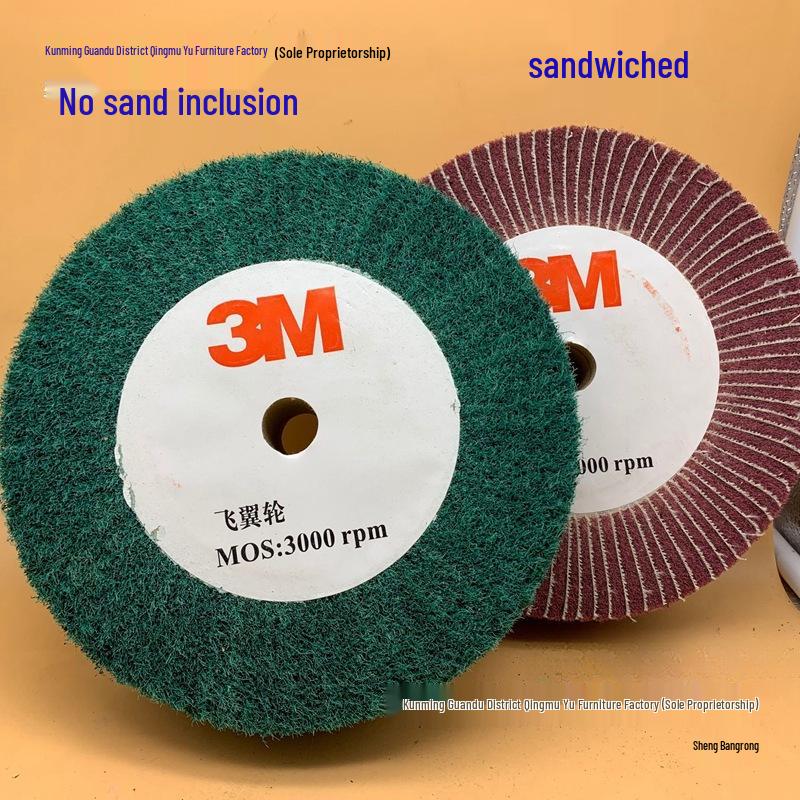 Scotch-Brite Stainless Steel Flap Scouring and Polishing Wheel - Red, Green, Grey Fiber