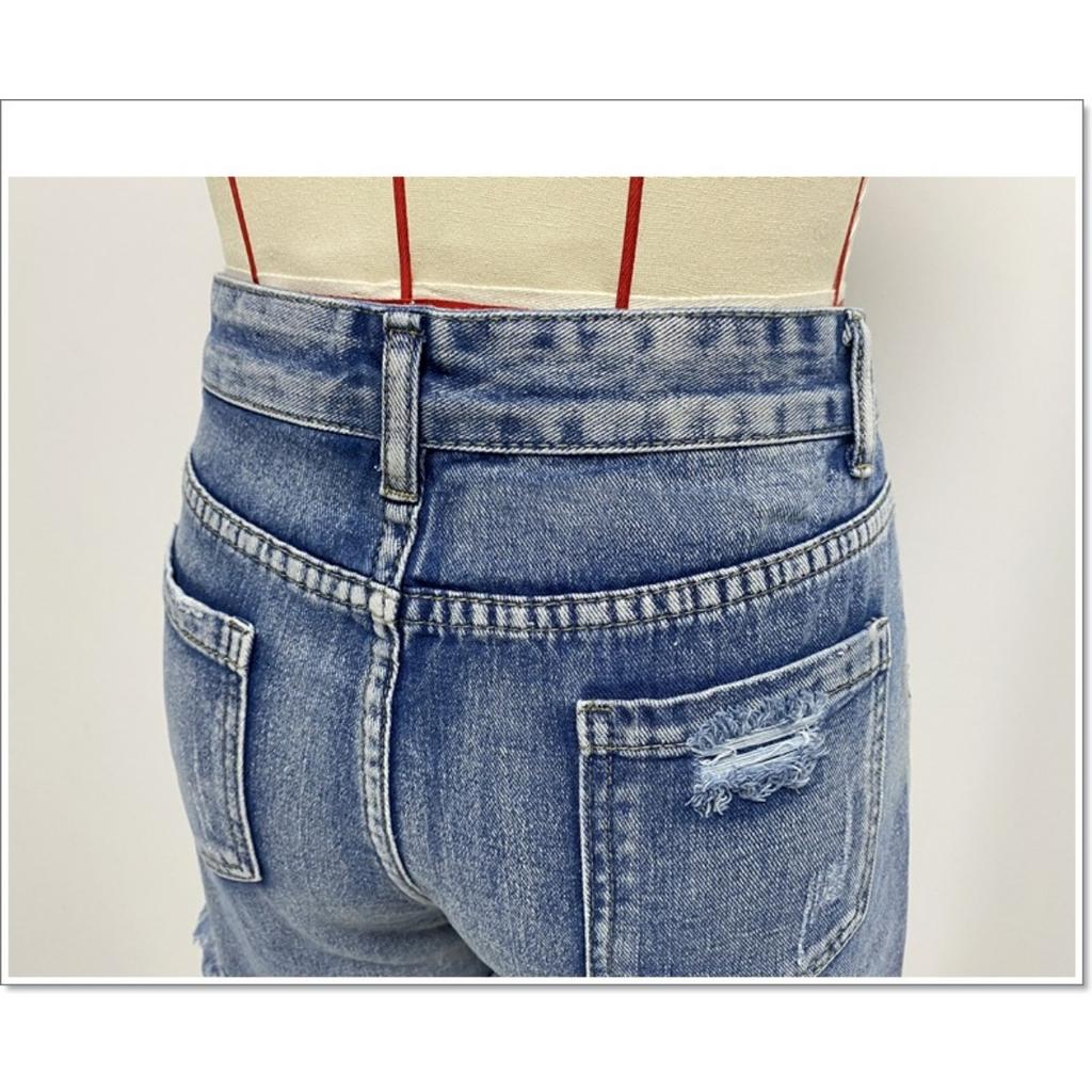 Summer Broken Holes Hot Girl Denim Shorts, Female High Waisted A-line Raw Edge Hot Pants