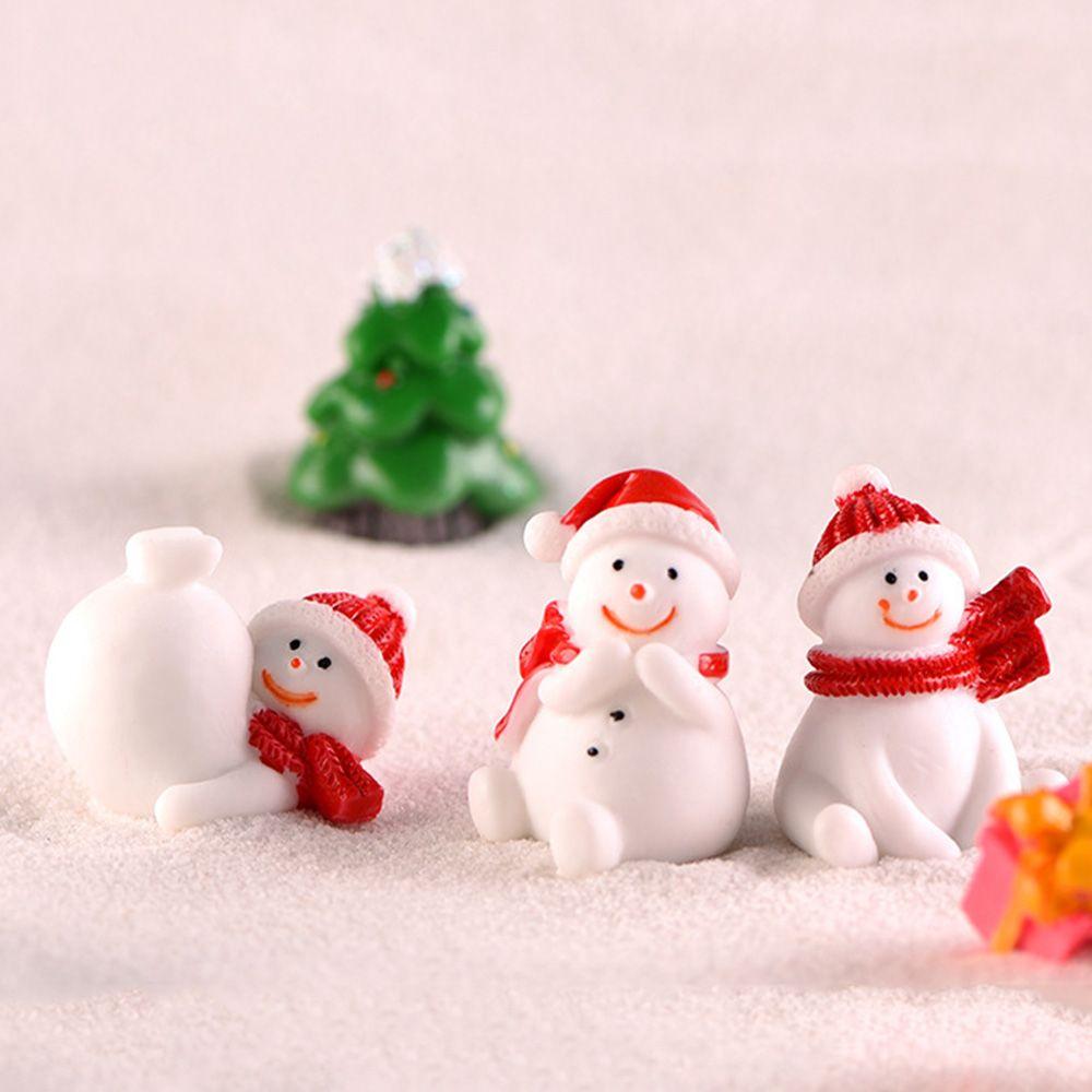 Micro Landscape Fairy Garden Xmas Tree Miniature Snowman Christmas Accessory Santa Claus Figurines