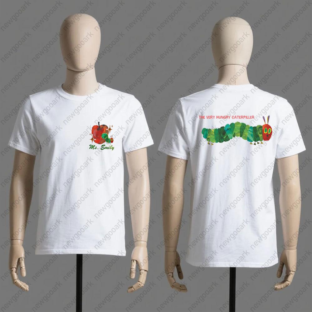 The Very Hungry Caterpillar Cartoon Woman Graphic T Shirts Summer Style Casual Fashion Summer Clothing Y2K Harajuku Cotton Tees