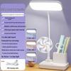 LED Eye-Care Desk Lamp with Pen Holder - Student Dorm & Office USB Night Light