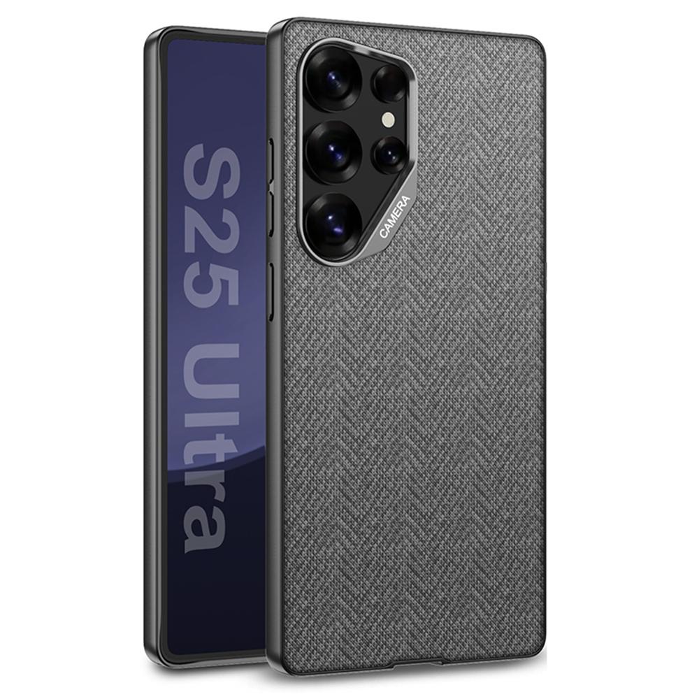 For Samsung Galaxy S25 Ultra Case Skin Touch PC+TPU+Cloth Phone Back Cover