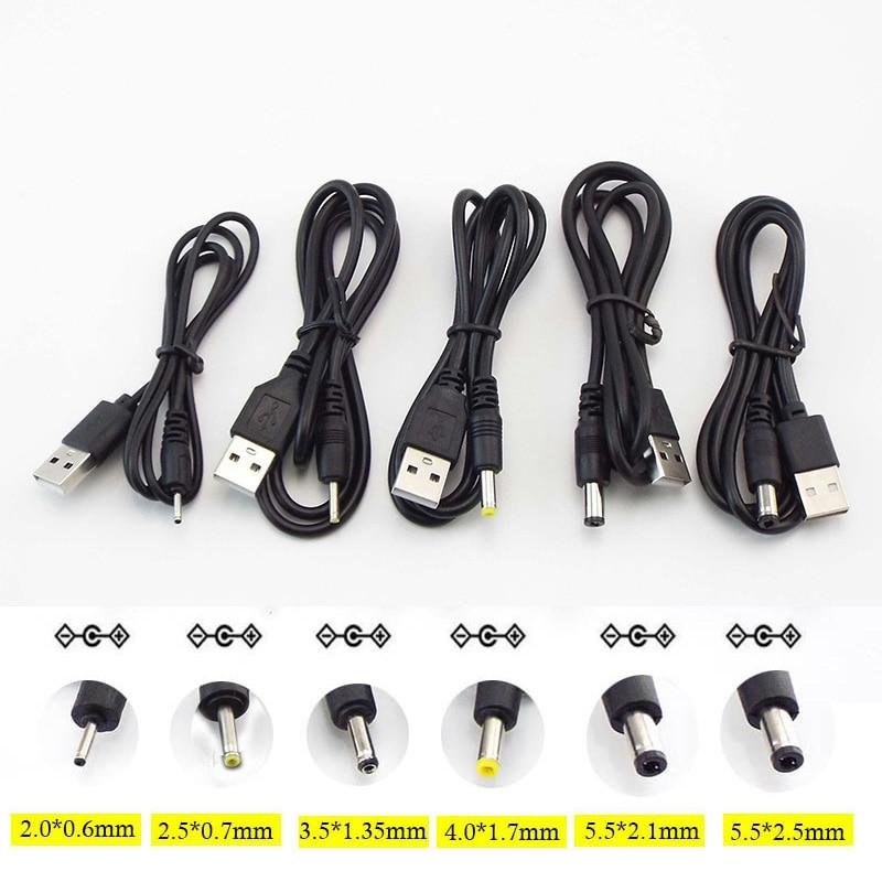 USB тип A штекер постоянного тока 5,5 2,1 2,5 2,0 3,5x1,35 4,0x1,7 мм штекер мини-5-контактный источник питания штекер разъем удлиненного зарядного кабеля