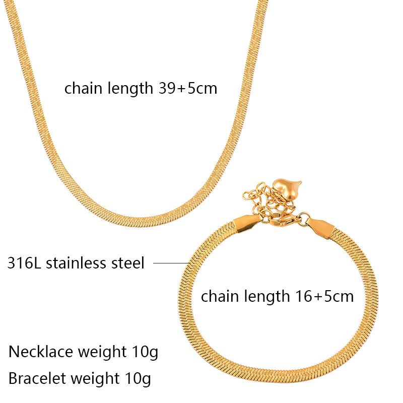 Titanium Titanium Steel Leopard Printing Snake Chain Knife Chain Clavicle Chain