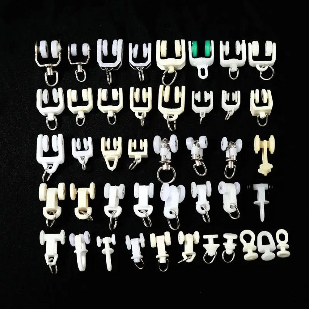 10 шт. мебельная фурнитура колеса для штор рельсы для штор крючок кольцо слайдер аксессуары для штор