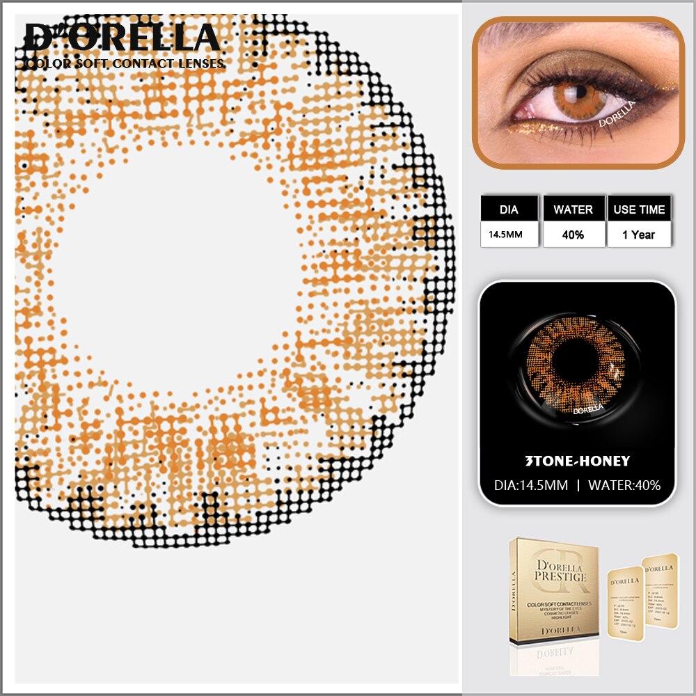 D'ORELLA Трехцветные контактные линзы серии для глаз Цветные контактные линзы цвета глаз 14,5 мм