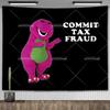 Barney Commit Tax Fraud Meme Tapestry Wall Hanging Kawaii Anime Tapestrys Room Decoration Aesthetic Home Art Tapestries Large