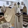 Летний ретро кружевной безрукавный топ из жатой хлопко-льняной ткани женский свободный литературный жаккардовый вышитый топ