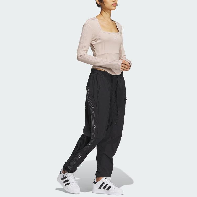 Adidas Originals Trefoil Corset Long Sleeve Tee Women Tops Miracle-Grey-Brown IX1911