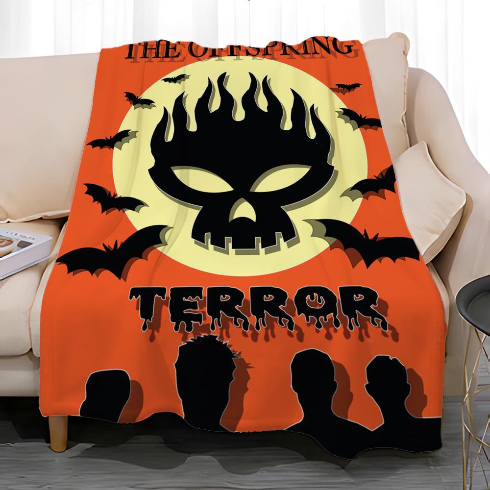 punk rock band The Offspring Throw Soft Coral Fleece Blanket 310gsm Fluffy Warm Throw for Sofa Bed Couch Bedroom Decor
